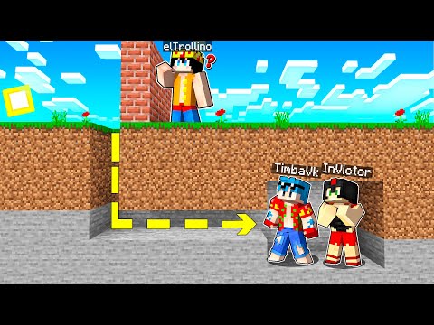 Nos ESCONDEMOS en una BASE SECRETA en MINECRAFT 😂 Los COMPAS