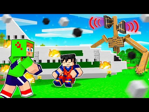 O AVIÃO CAIU NA ILHA DO SIREN HEAD NO MINECRAFT!! SOBREVIVEMOS ?