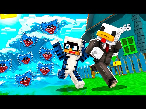 ONDA GIGANTE DI HUGGY WUGGY CONTRO BASE DI GIOCATTOLI – MINECRAFT ITA