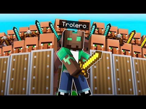 Paso MINECRAFT pero CON UN EJÉRCITO DE ALDEANOS OP! 😱💥