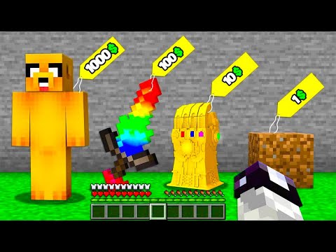 Paso MINECRAFT pero PUEDO COMPRAR CUALQUIER COSA 😱