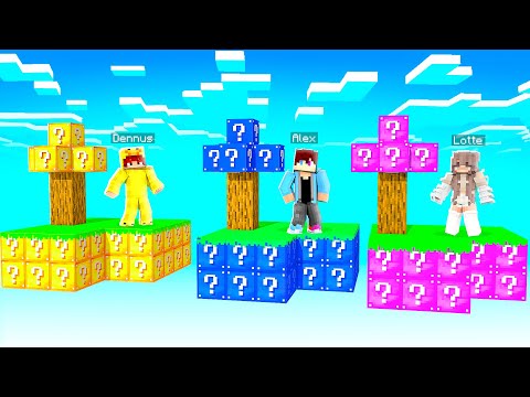 SKYBLOCK Gemaakt Van LUCKYBLOCKS Met VRIENDEN In MINECRAFT!