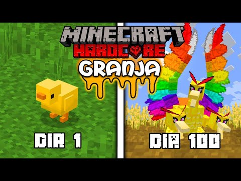 SOBREVIVÍ 100 Días SIENDO UN POLLITO en Minecraft HARDCORE #animales