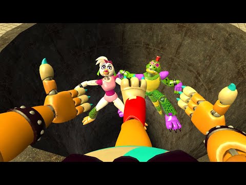 SPARTAN KICKING ALL GLAMROCK ANIMATRONICS FNAF SECURITY BREACH in Garry's Mod!
