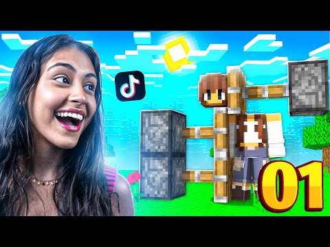 TESTANDO os TIKTOKS mais VIRAIS no MINECRAFT! #01
