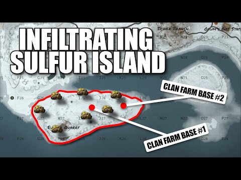 THESE CLANS BUILT THEIR FARM BASES on SULFUR ISLAND | Solo Rust (4 of 5)