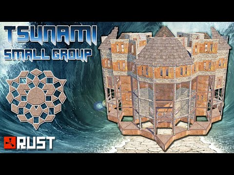 TSUNAMI • Triple Bunker • Open Core • Wide Gap • Small Group Rust Base Design