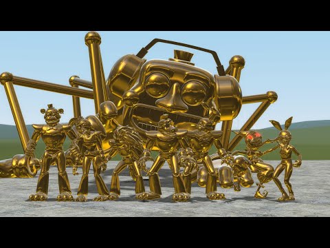TURNING FNAF SECURITY BREACH ANIMATRONICS INTO GOLD In Garry's Mod! (Five Nights at Freddy's)