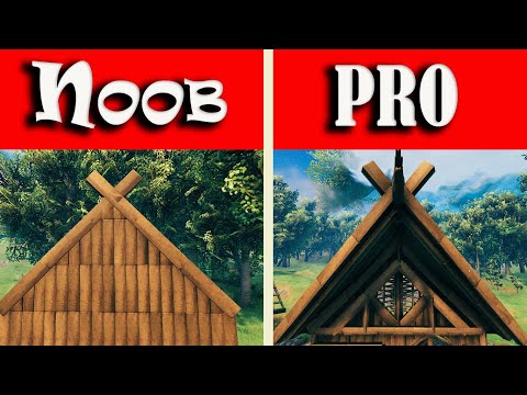Valheim | How to build better looking roofs | Part 1 | valheim building pro tips and tricks |