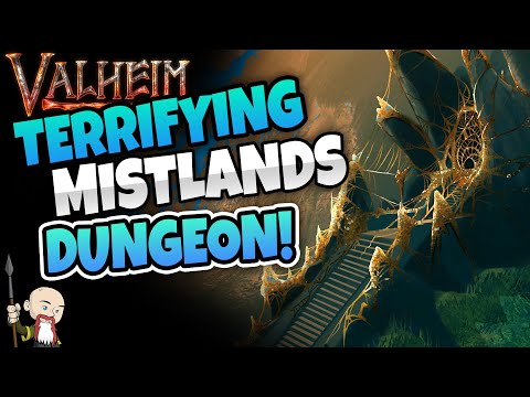 Valheim: NEW Mistlands Dungeon SNEAK PEEK! Terrifying Sticky Web Creatures!