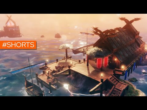 Valheim #Shorts – Taverna na água com pequeno farol