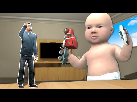 We SHRUNK & a Giant Baby is after us! – Garry's Mod Gameplay