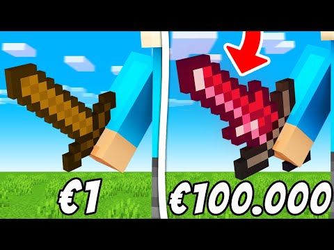 1 EURO vs 100.000 EURO ZWAARD In MINECRAFT!
