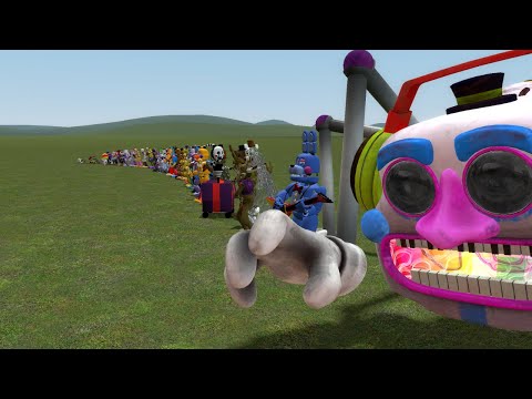 ALL FNAF 1-9 SECURITY BREACH ANIMATRONICS SIZE COMPARISON in Garry's Mod! (Five Nights at Freddy's)