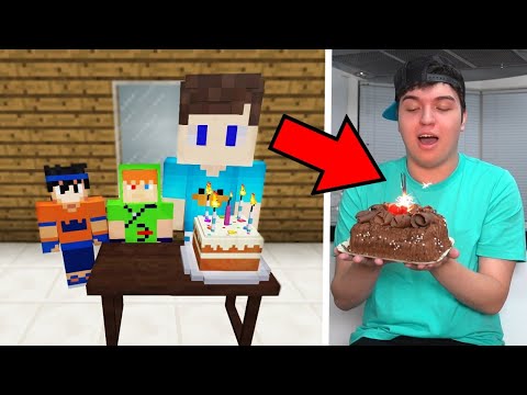 BETO FEZ ANIVERSÁRIO NA ERA DA REDSTONE!! MINECRAFT VS VIDA REAL