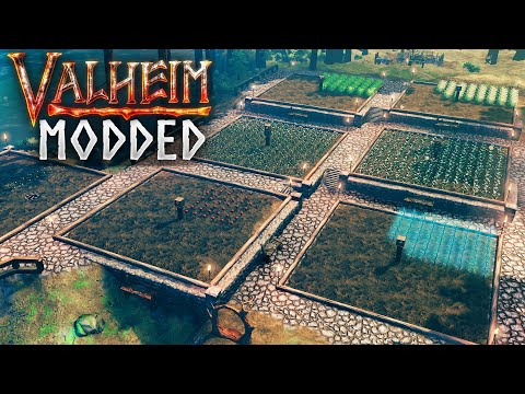 Building a HUGE Semi-Auto Farm! Modded Valheim EP16