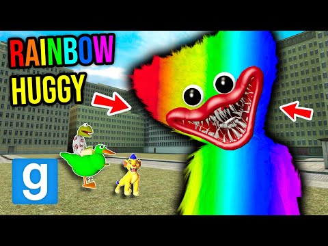 Can RAINBOW HUGGY WUGGY find me in the CITY?! (Garry's Mod Nextbot)