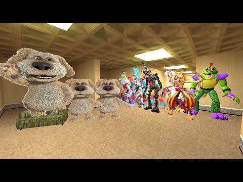 CURSED TALKING BEN VS FNAF ANIMATRONICS IN THE BACKROOMS In Garry's Mod! FNAF 1-9 Security Breach