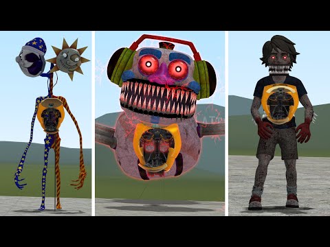 ENTERING ALL FNAF SECURITY BREACH AMALGAMATIONS In Garry's Mod! (Five Nights At Freddy's)