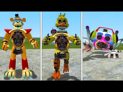 ENTERING ALL GLAMROCK ANIMATRONICS PART 2 In Garry's Mod! (Five Nights at Freddy's Security Breach)