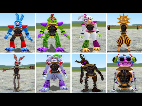 FNAF Security Breach Entering All Animatronics NPCs In Garry's Mod! (Five Nights At Freddy's)