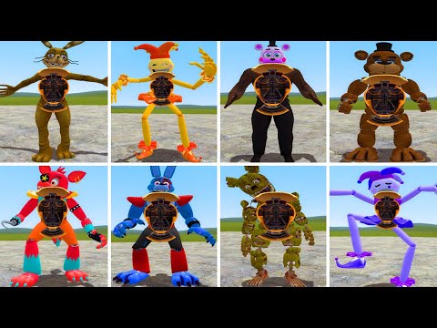 FNAF Security Breach Extras – Entering All Animatronics NPCs In Garry's Mod(Five Nights At Freddy's)