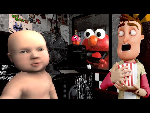 HUGGY ELMO FOUND MY BABY AT THE FNAF PIZZERIA IN GARRY'S MOD?!