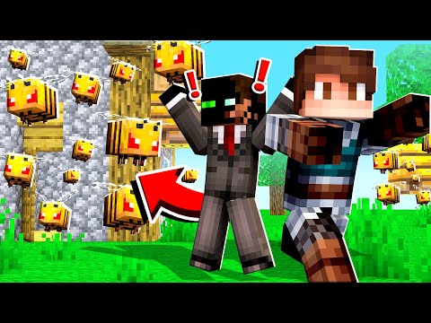 I FILLED his HOUSE with BEES *PRANK* in Camp Minecraft!