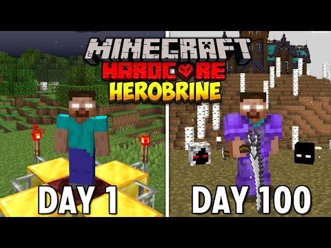 I Survived 100 Days as HEROBRINE in Hardcore Minecraft… (Hindi)