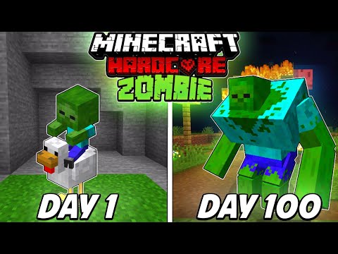 I survived 100 days in minecraft as zombie || 100 days as zombie || minecraft 100 days, zombie, wizx