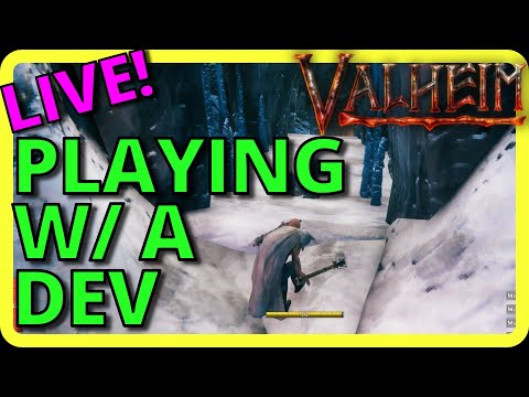 LIVE! Mountain Caves with a Dev: Happy Gamer's Server (Valheim)