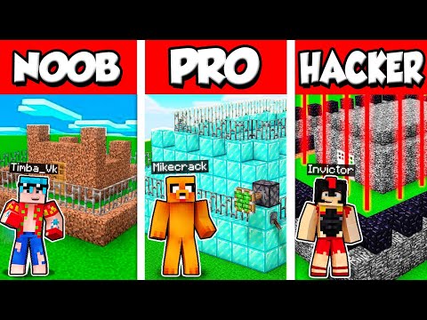 MINECRAFT: BASE SECRETA SEGURA NOOB Vs PRO Vs HACKER 😱 Los COMPAS