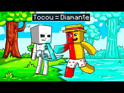 minecraft mas TUDO VIRA DIAMANTE…