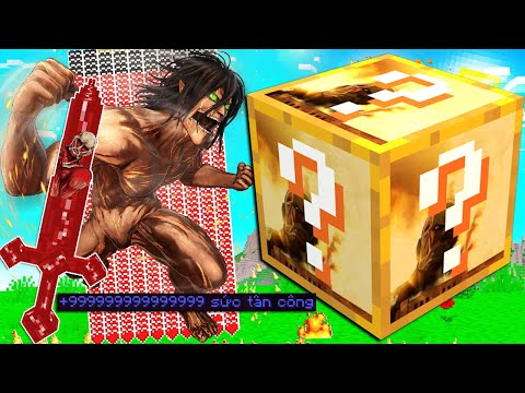 NOOB TRỞ THÀNH TITAN MẠNH NHẤT MINECRAFT ?? MINI GAME : ATTACK ON TITAN LUCKY BLOCK BEDWARS