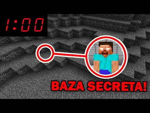 NU INTRA ÎN BAZA SECRETĂ A LUI HEROBRINE LA 1 DIMINEAȚA ! (Minecraft)