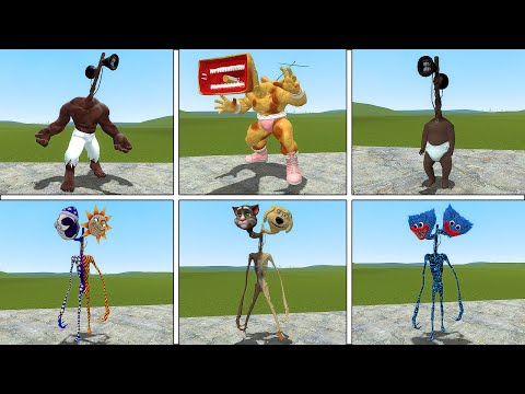 PLAYING AS NEW ALL SIREN HEAD TREVOR HENDERSON CREATURES in Garry's Mod!