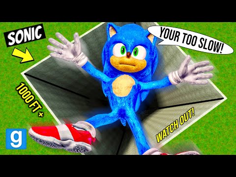 Pushing SONIC into a 1000 FT HOLE… 🕳 (Garry's Mod Nextbot)