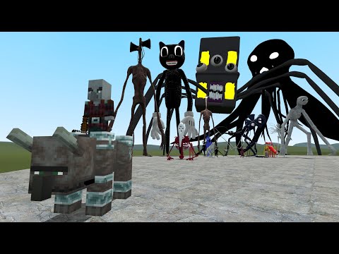 RAVAGER VS TREVOR HENDERSON CREATURES!! Garry's Mod Sandbox [Minecraft]