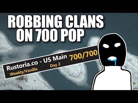 ROBBING CLANS on a 700 POP SERVER | Solo Rust (2 of 5)