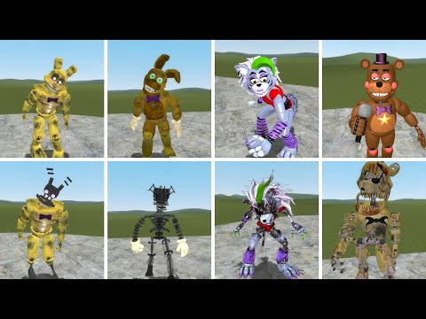 SHATTERED ANIMATRONICS ARMY VS GLAMROCK In Garry's Mod! Five Nights at Freddy's Security Breach!