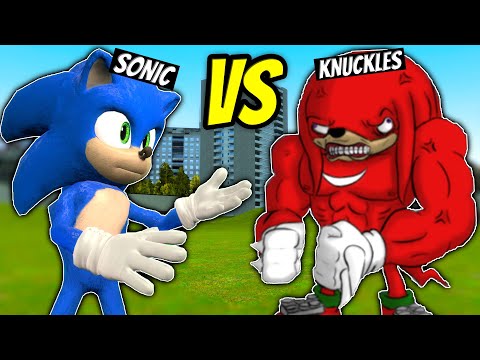 SONIC VS KNUCKLES!! (Garry's Mod Sandbox)