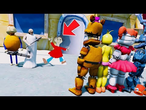 THE ANIMATRONICS SAVE PLAYTIME FROM BULLY & GRANNY! (GTA 5 Mods FNAF RedHatter) grand theft auto v
