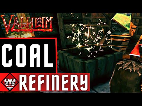 Valheim | How to Build a Coal Refinery | Advanced Building Guide | Gameplay
