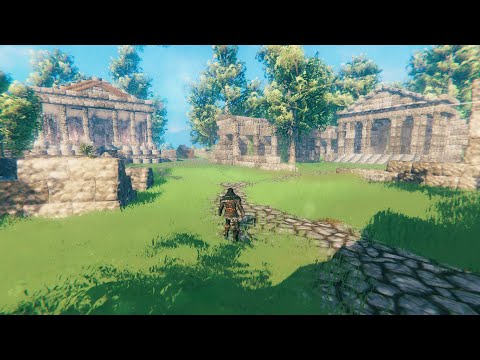 Valheim Modded, Greek/Roman style ruins /w Farm (Build in progres).