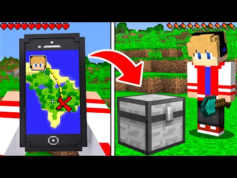 VIDA DE CAÇADOR DE TESOUROS SECRETOS POR 1 DIA NO MINECRAFT !