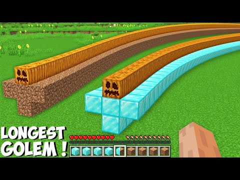 What ? USING THIS METHOD YOU CAN SPAWN SUPER LONG CURSED GOLEM in Minecraft ! DIAMOND VS DIRT !
