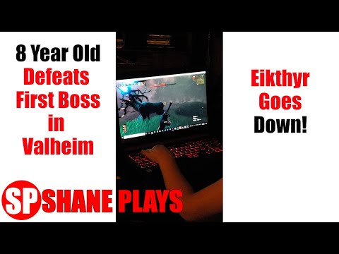 Eight Year Old Defeats First Boss In Valheim (Eikthyr)