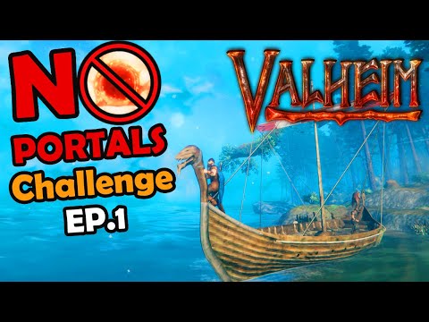 LIVE | FIRST TRY At VALHEIM NO PORTALS Survival Mode Challenge! A Fresh Start! Viking City Builder