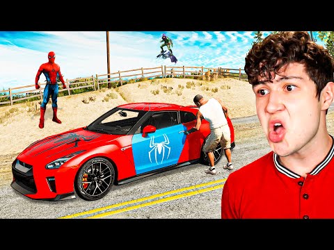 ROBANDO el COCHE de SPIDERMAN en GTA 5! 🕷️🚘 (Mods)