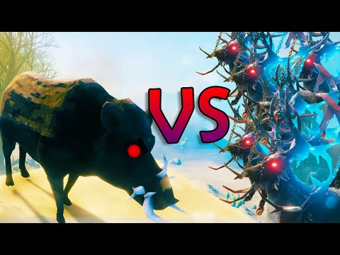 Valheim: Super Boar Vs Every Boss